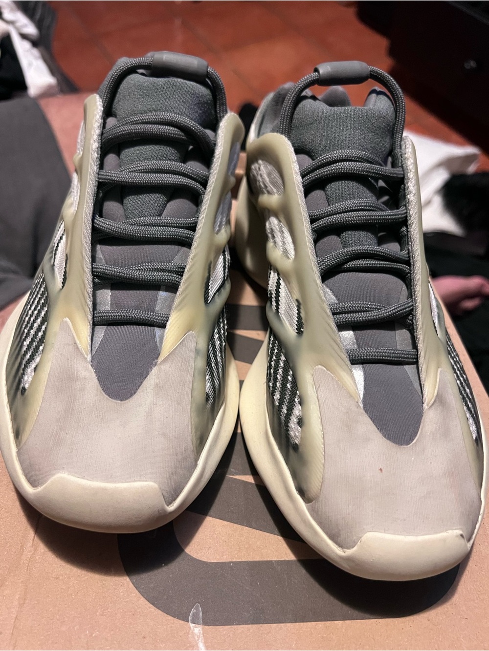Yeezy Men's Sneaker in Gray and Cream